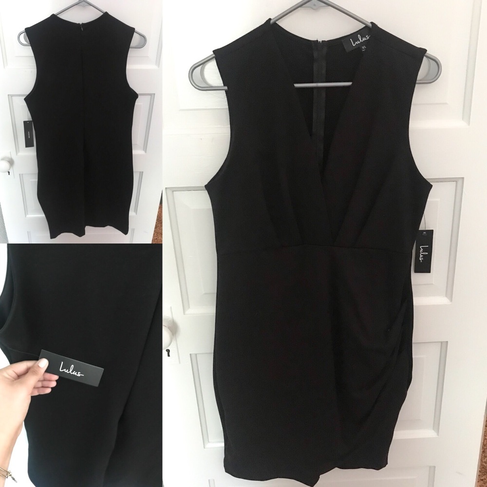 Lulu’s Cocktail Hour Black Wrap Dress